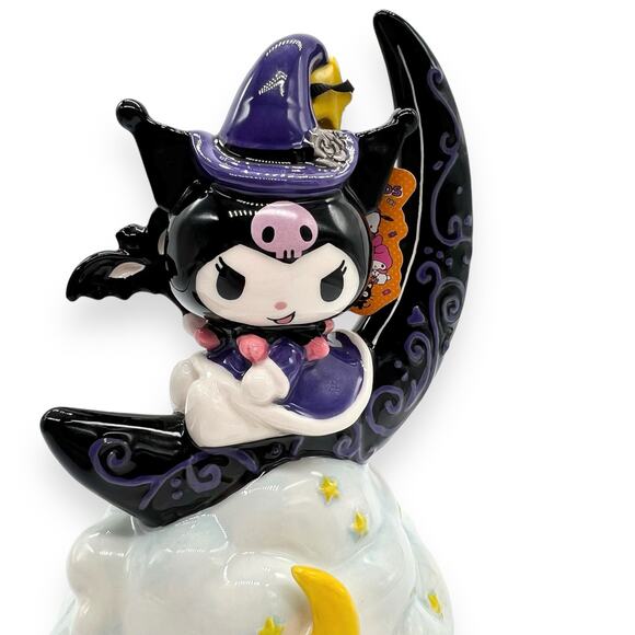 Hello Kitty Other - NWT Kuromi Ceramic Figurine - Halloween Witch on Moon & Cloud - Cute HK